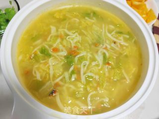 蟹黄白菜手擀面的做法步骤：13