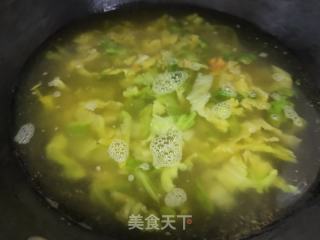 蟹黄白菜手擀面的做法步骤：7