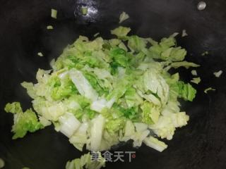 蟹黄白菜手擀面的做法步骤：4