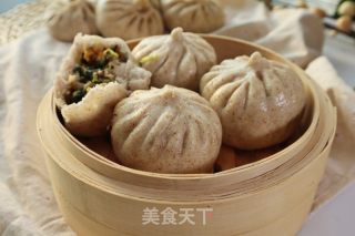 黑麦香菇青菜包子❗️一次发酵法的做法步骤：15