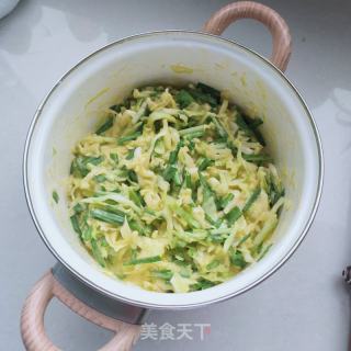 包菜蒜苗鸡蛋饼的做法步骤：6