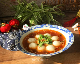 酸辣鲜肉汤圆  #元宵节#的做法步骤：8