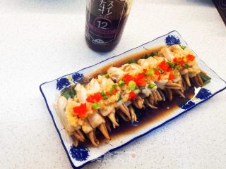 低脂健康美食～蒜香秋葵蛏子的做法步骤：8