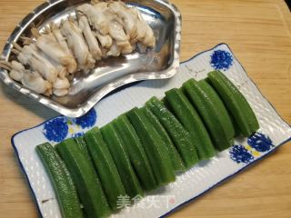低脂健康美食～蒜香秋葵蛏子的做法步骤：6