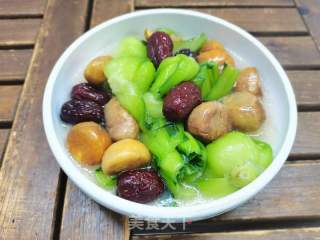 菜心红枣烧栗子的做法步骤：7