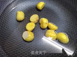 菜心红枣烧栗子的做法步骤：2