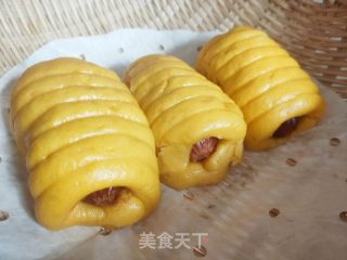 南瓜毛毛虫香肠花卷的做法步骤：8