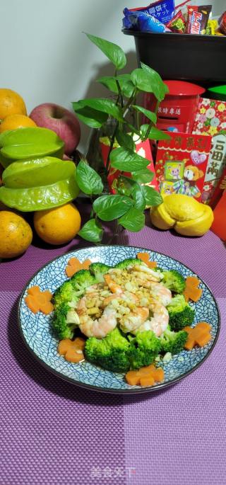 蒜香虾拌西兰花的做法步骤：14