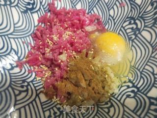 心里美萝卜丝丸子的做法步骤：2