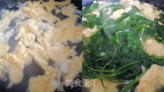 快手汤必备‖豌豆尖鸡蛋汤的做法步骤：4