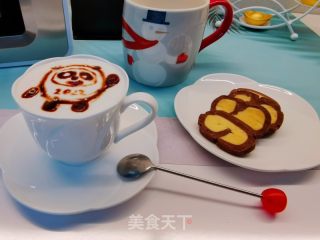 冰墩墩拿铁咖啡的做法步骤：8