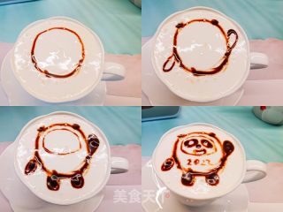 冰墩墩拿铁咖啡的做法步骤：6