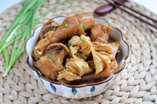 红烧鸡肉豆腐结的做法步骤：9