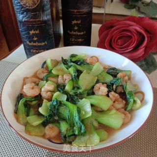 虾仁油菜的做法步骤：8