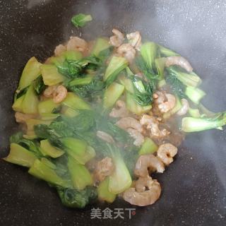 虾仁油菜的做法步骤：6