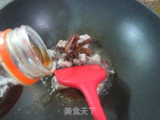 排骨烧天菜芯的做法步骤：3