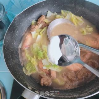 白菜大虾汤的做法步骤：8