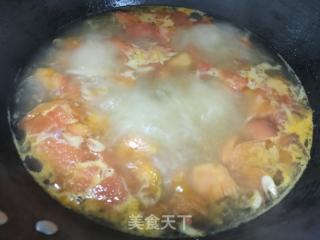 番茄金针菇蛋花汤的做法步骤：6