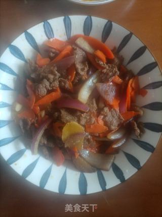 胡萝卜炒驴肉的做法步骤：10