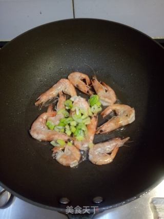 小油菜鲜虾粥的做法步骤：4
