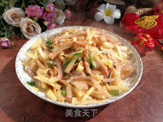 洋葱冬笋炒肉丝的做法步骤：10