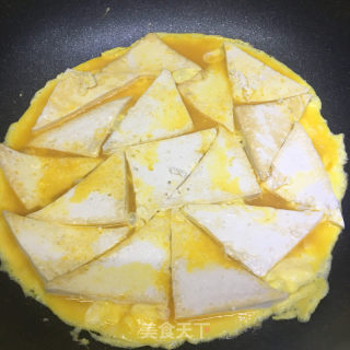 鸡蛋香煎豆腐的做法步骤：6