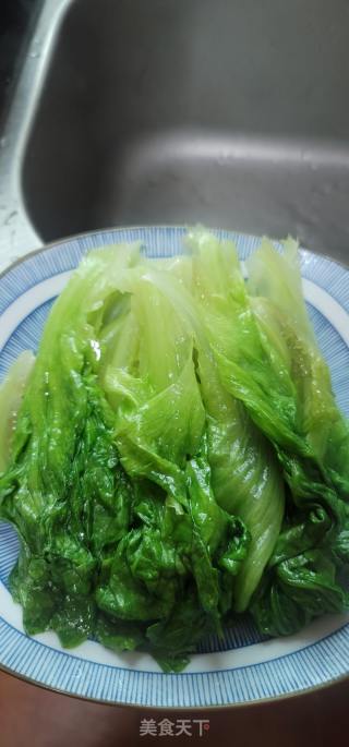 鲍鱼汁淋生菜的做法步骤：5