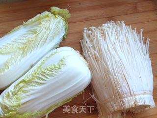 火腿蛏干炖菌蔬的做法步骤：3