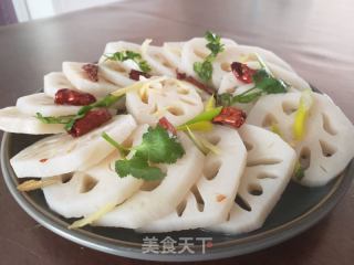 炝拌糖醋莲菜的做法步骤：9