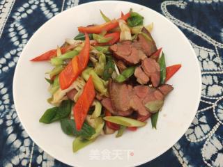 蒜苗炒腊肉的做法步骤：13