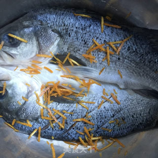 盐煎海鲈鱼的做法步骤：4