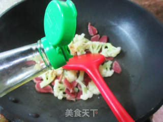 香卤鸭肫炒花菜的做法步骤：6
