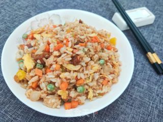 五彩炒米饭的做法步骤：12
