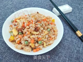 五彩炒米饭的做法步骤：10