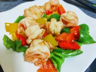 五彩虾球的做法步骤：7