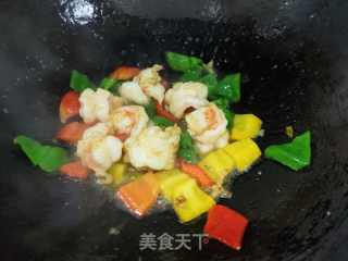 五彩虾球的做法步骤：5