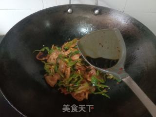 青椒炒回锅肉的做法步骤：7