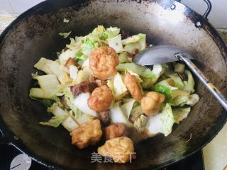 红烧肉烩菜的做法步骤：6