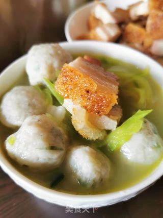 青萝卜鱼丸汤的做法步骤：8