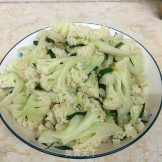 素炒花菜的做法步骤：5