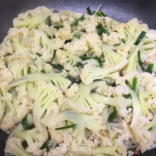 素炒花菜的做法步骤：4