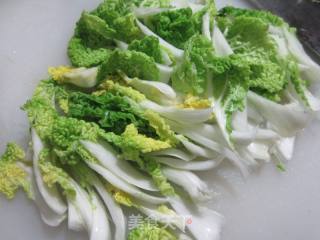 蟹味菇炒黄心菜的做法步骤：4