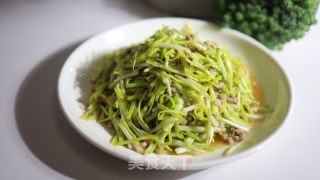 韭黄炒肉末的做法步骤：6