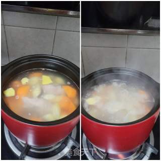 竹芋胡萝卜煲西洋菜猪骨汤的做法步骤：2