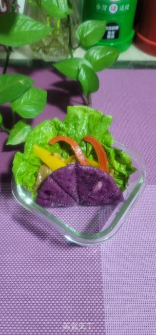 紫薯荷叶饼夹彩椒肉的做法步骤：13