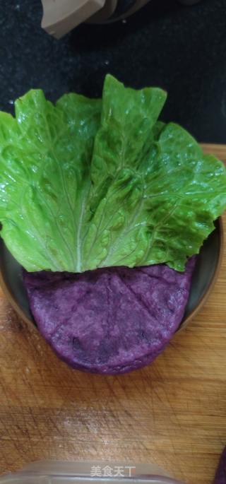 紫薯荷叶饼夹彩椒肉的做法步骤：9