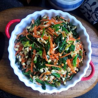 菠菜拌豆芽的做法步骤：11
