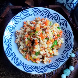 腊肉炒饭的做法步骤：12