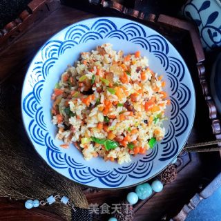 腊肉炒饭的做法步骤：11