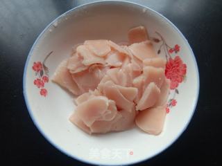 青椒炒鸡胸肉的做法步骤：2